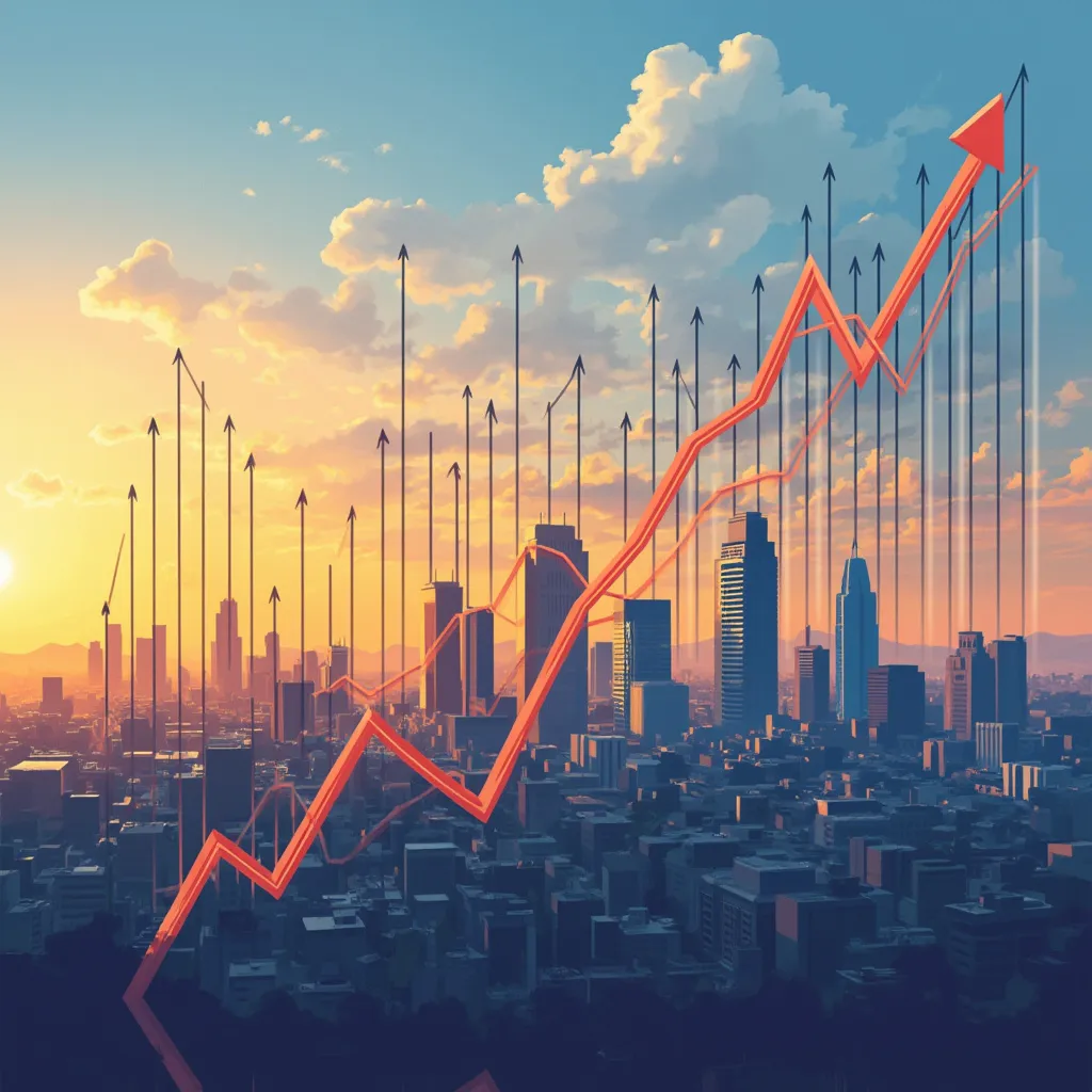 Ilustración conceptual de crecimiento y finanzas en Argentina